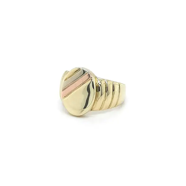 Herren-Kombi-Ring aus Gold