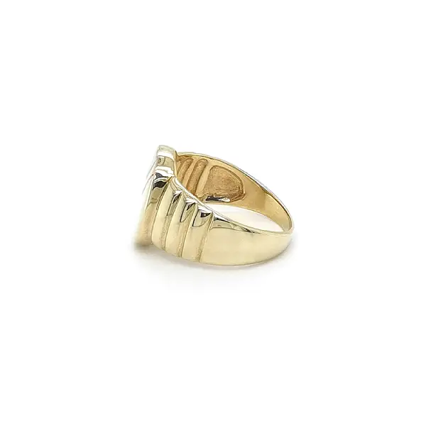 Herren-Kombi-Ring aus Gold