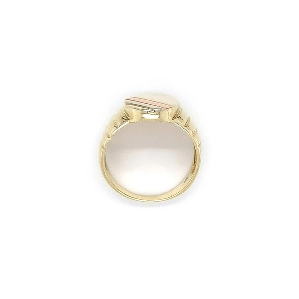 Herren-Kombi-Ring aus Gold