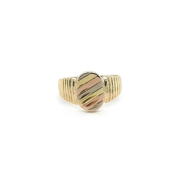 Herren-Kombi-Ring aus Gold