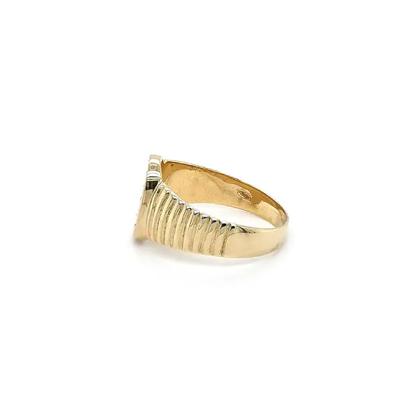 Herren-Kombi-Ring aus Gold
