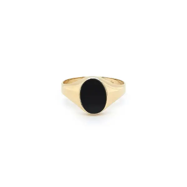 Goldring mit Onyx