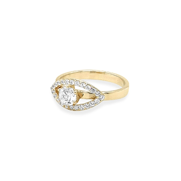 Goldring mit Zirkonen