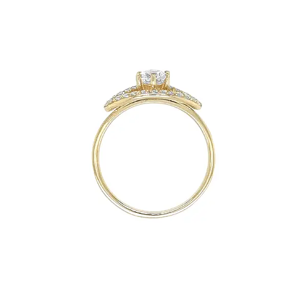 Goldring mit Zirkonen