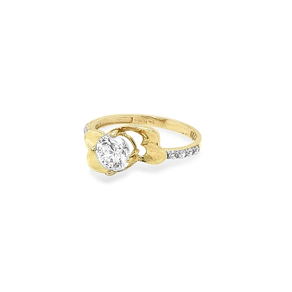 Goldring mit Zirkonen