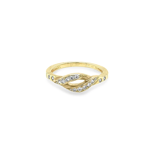Goldring mit Zirkonen
