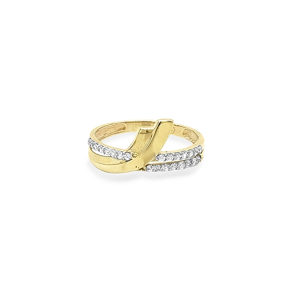 Goldring mit Zirkonen