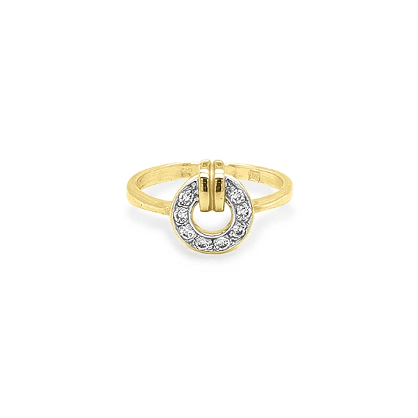 Goldring mit Zirkonen