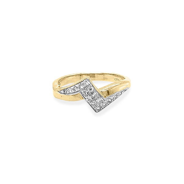 Goldring mit Zirkonen