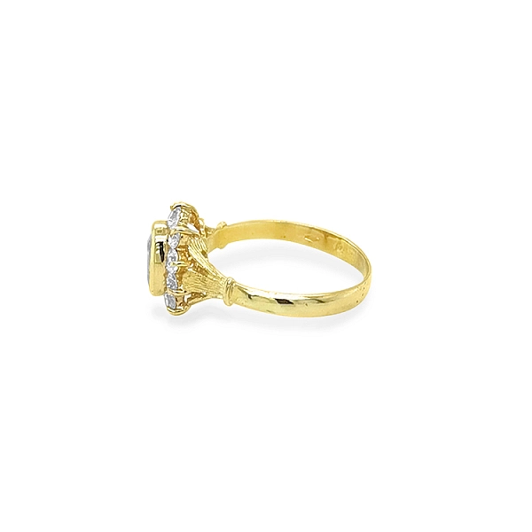 Goldring mit Zirkonen