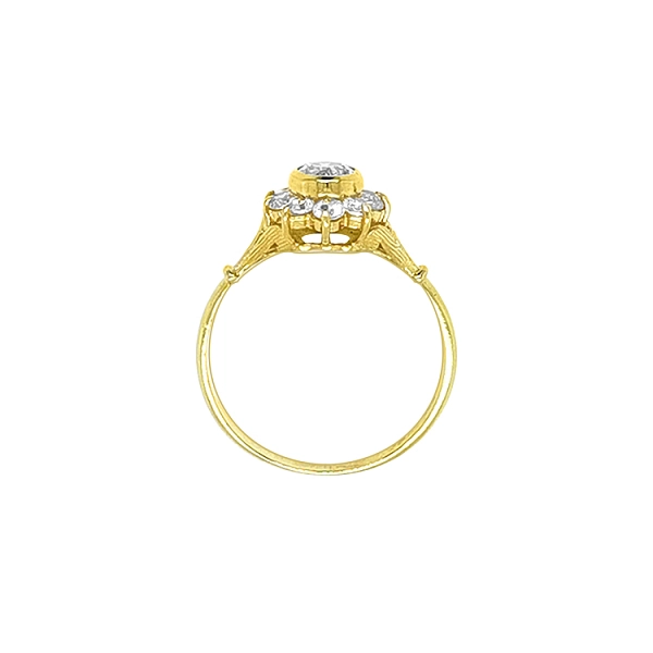 Goldring mit Zirkonen