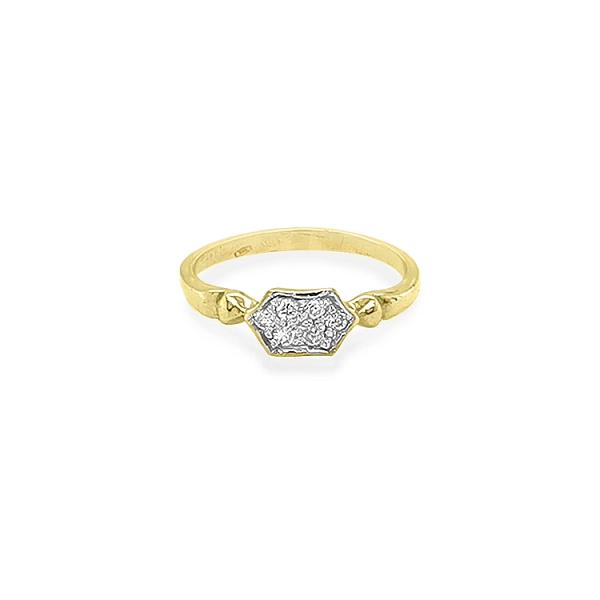 Goldring mit Zirkonen
