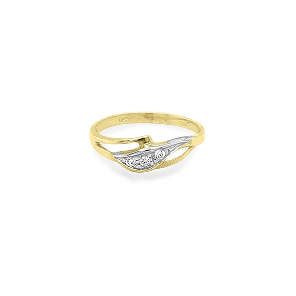 Goldring mit Zirkonen
