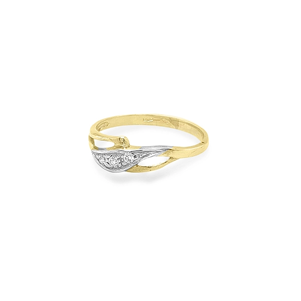 Goldring mit Zirkonen