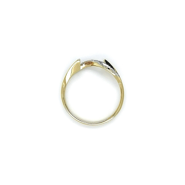 Ring mit Zirkonias in Gold-Kombination