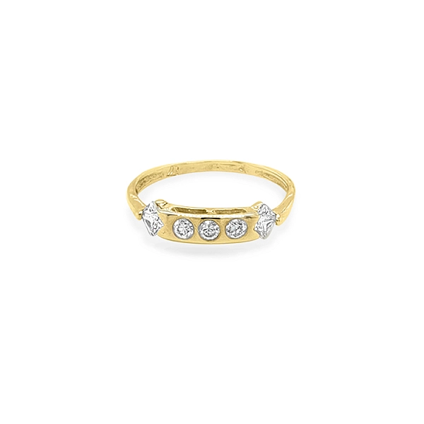 Goldring mit Zirkonen