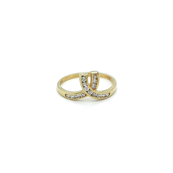 Goldring mit Zirkonen