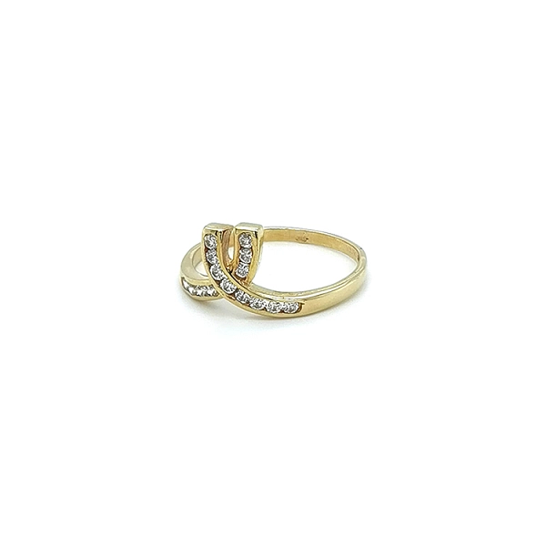 Goldring mit Zirkonen