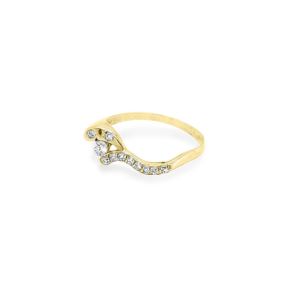 Goldring mit Zirkonen