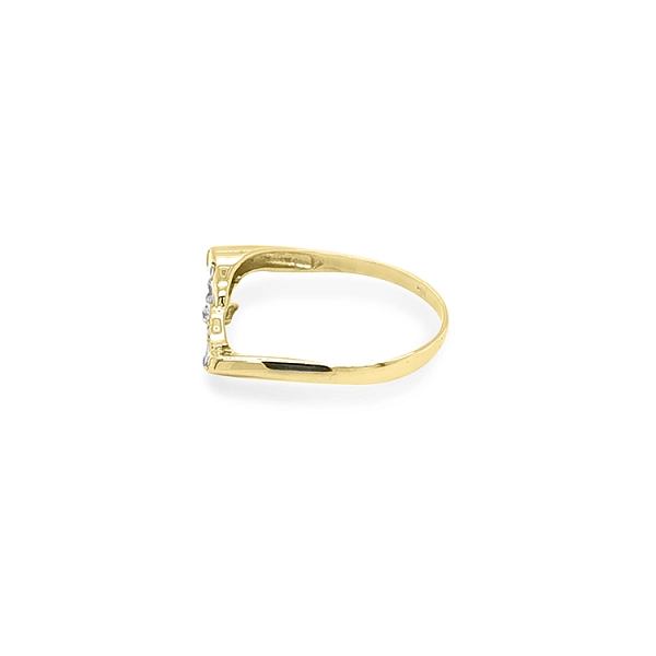 Goldring mit Zirkonen