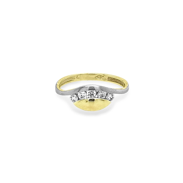 Goldring mit Zirkonen