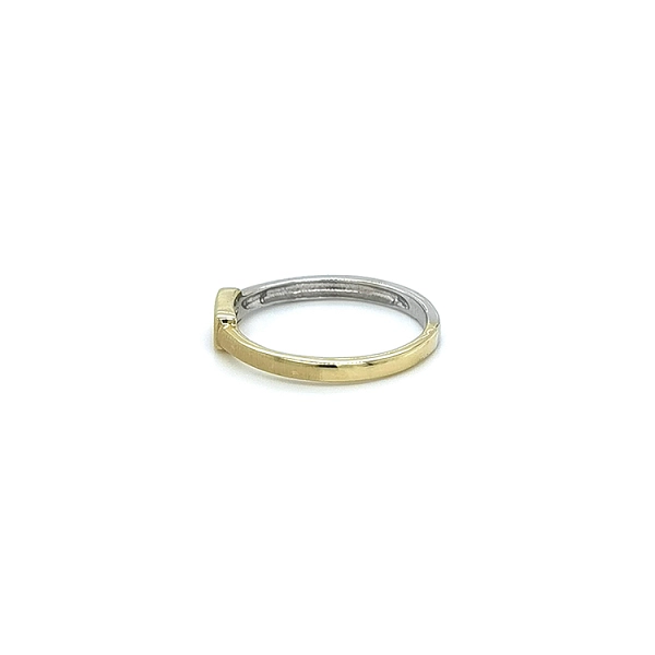 Ring mit Zirkon aus Kombinationsgold