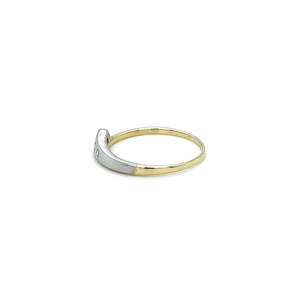 Ring mit Zirkonias in Gold-Kombination