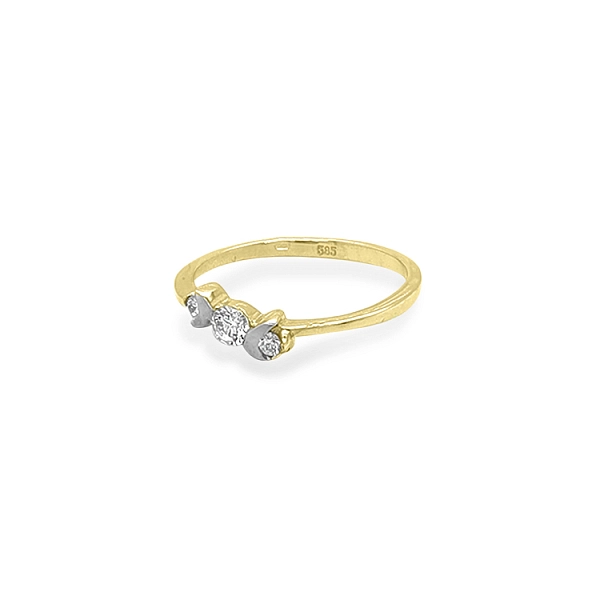 Goldring mit Zirkonen