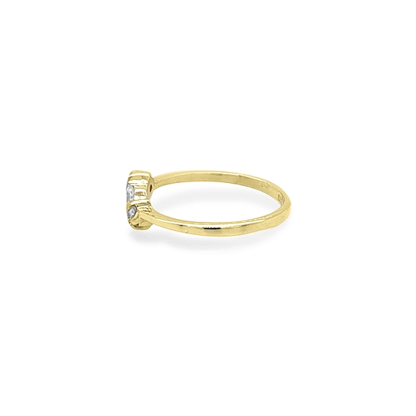 Goldring mit Zirkonen