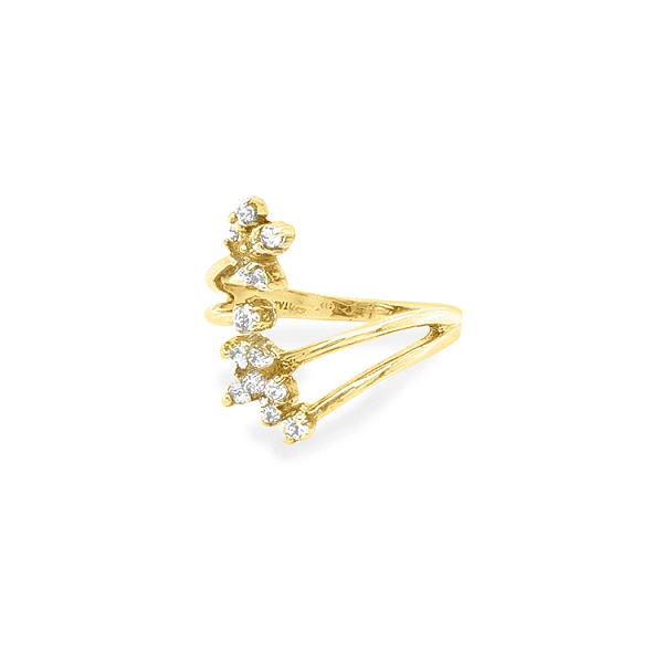 Goldring mit Zirkonen