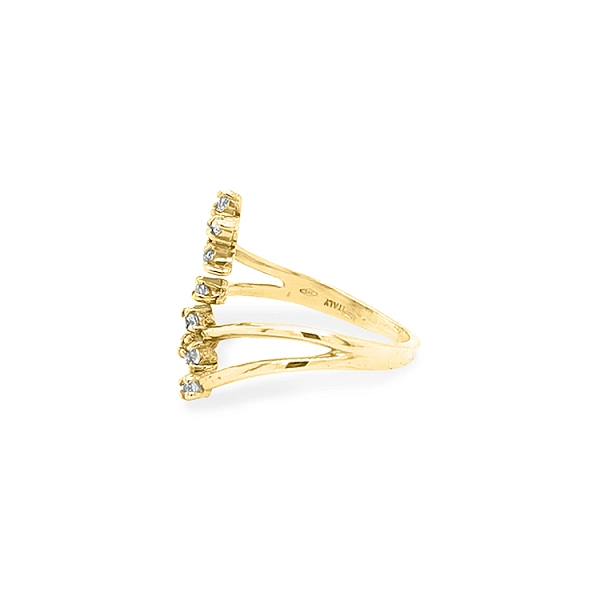 Goldring mit Zirkonen