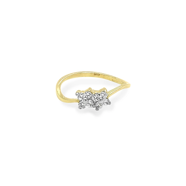 Goldring mit Zirkonen