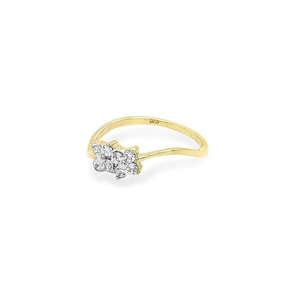 Goldring mit Zirkonen