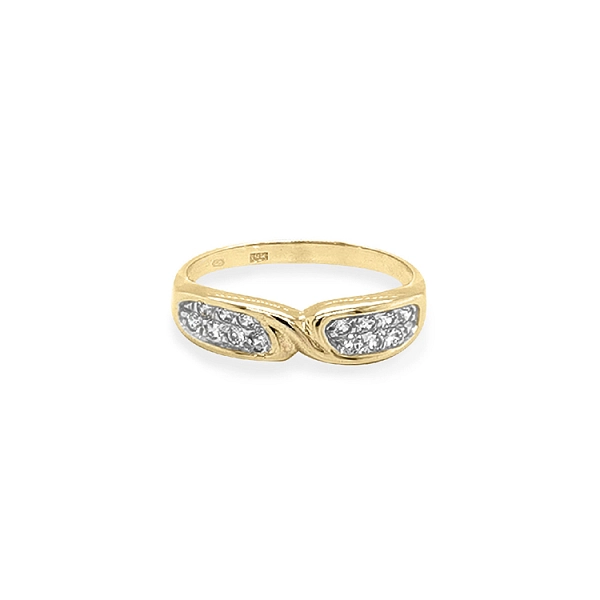 Goldring mit Zirkonen