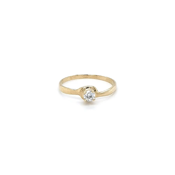 Gold Verlobungsring mit Zirkonen