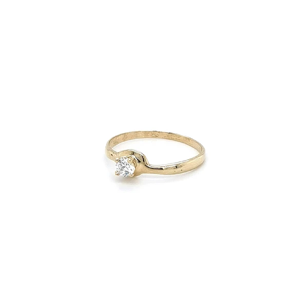 Gold Verlobungsring mit Zirkonen