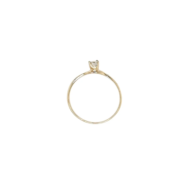 Gold Verlobungsring mit Zirkonen