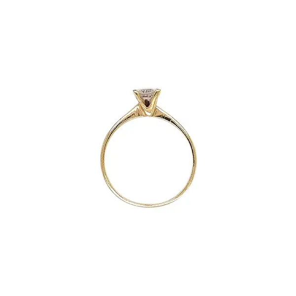Gold Verlobungsring mit Zirkon