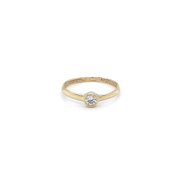 Gold Verlobungsring mit Zirkon