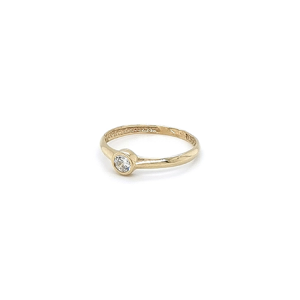 Gold Verlobungsring mit Zirkon