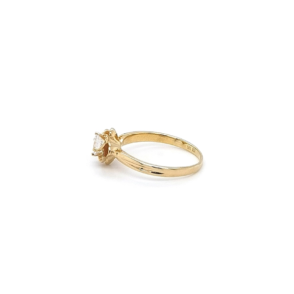 Goldring mit Zirkon