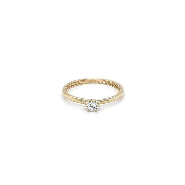 Gold Verlobungsring mit Zirkon