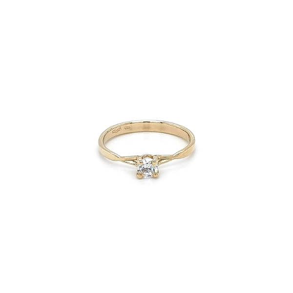 Gold Verlobungsring mit Zirkon