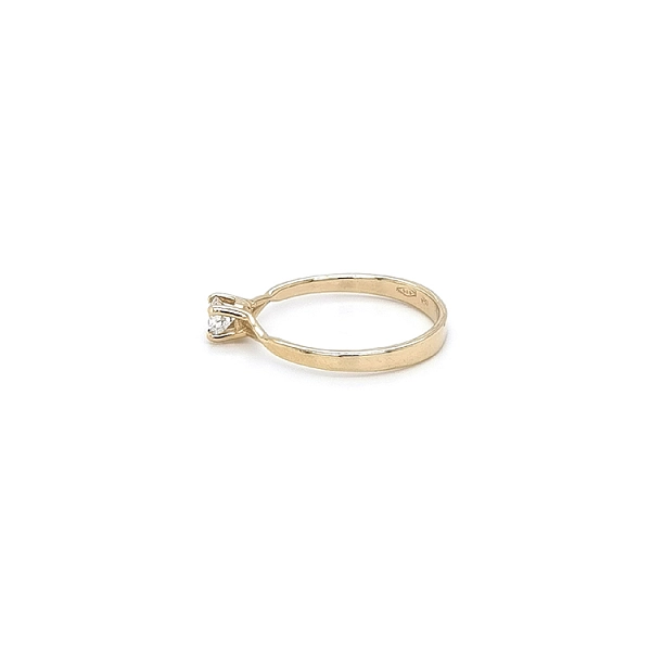 Gold Verlobungsring mit Zirkon