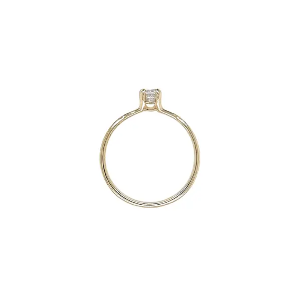 Gold Verlobungsring mit Zirkon