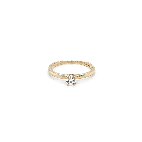Gold Verlobungsring mit Zirkon