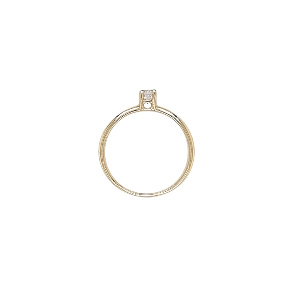 Gold Verlobungsring mit Zirkon