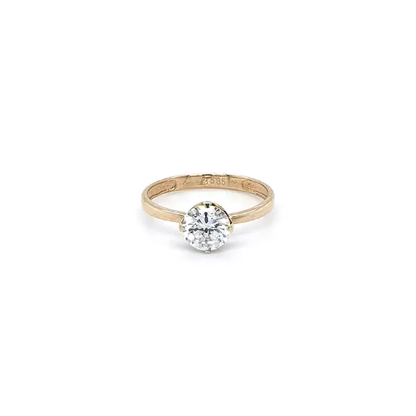 Gold Verlobungsring mit Zirkon