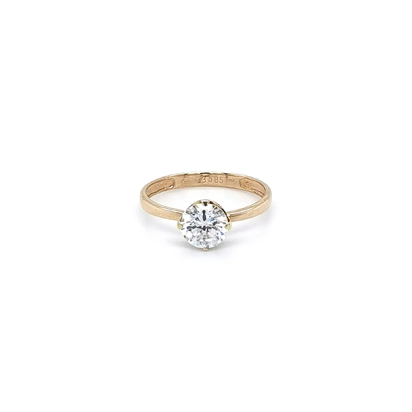 Gold Verlobungsring mit Zirkon