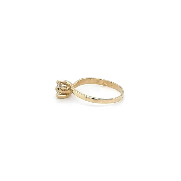 Gold Verlobungsring mit Zirkon